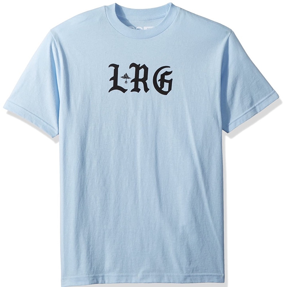 LRG High Low Logo T-Shirt, Powder Blue, S